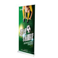 Stable portable banner stand pull up flex  banner display silver heavy duty wide base aluminum  roll up stand for exhibition